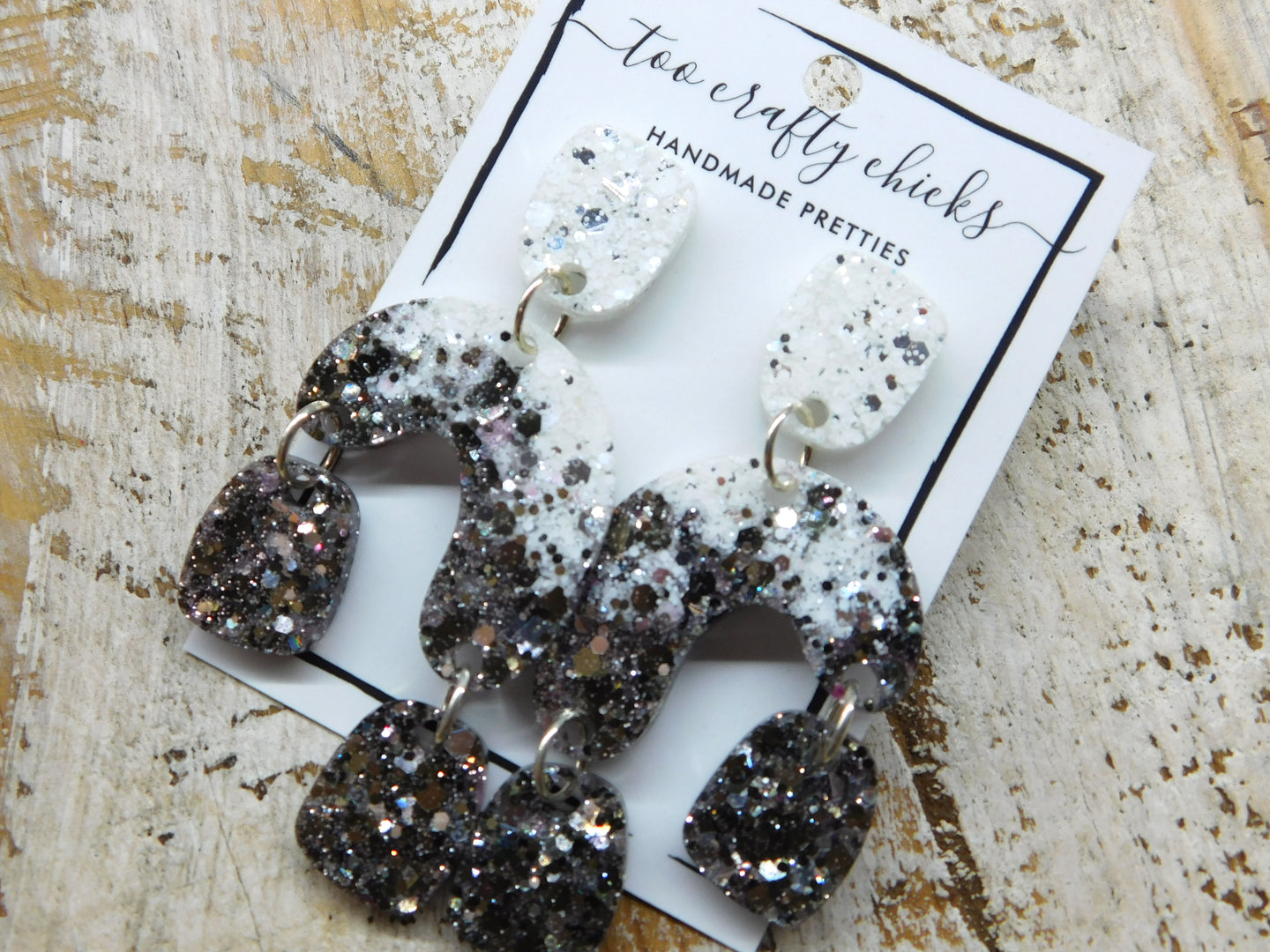 White & Grey 3 Tier Dangles