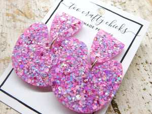 Pink & Purple Confetti U-Turn Dangles