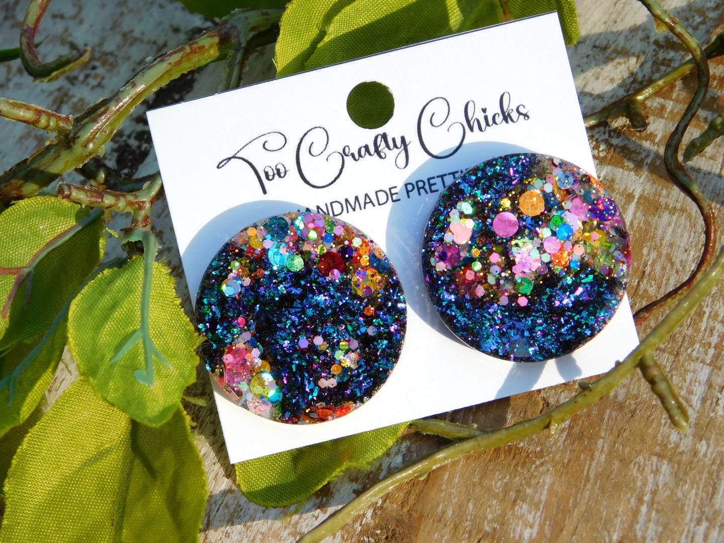 Aquarius & Chandler Confetti 1 in. Studs