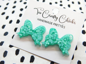 Turquoise Bow Studs