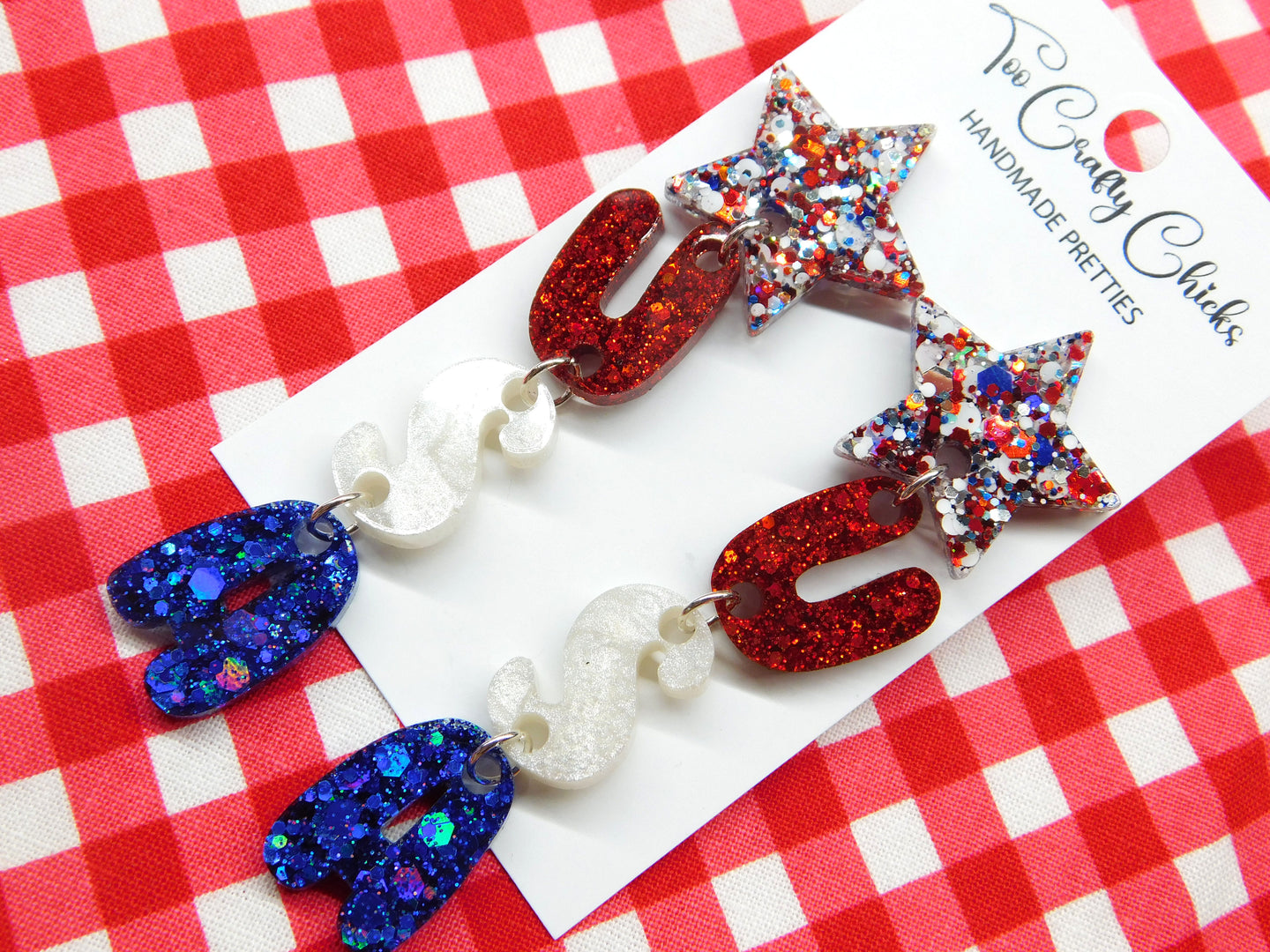 Red White & Blue USA Dangles (Copy)