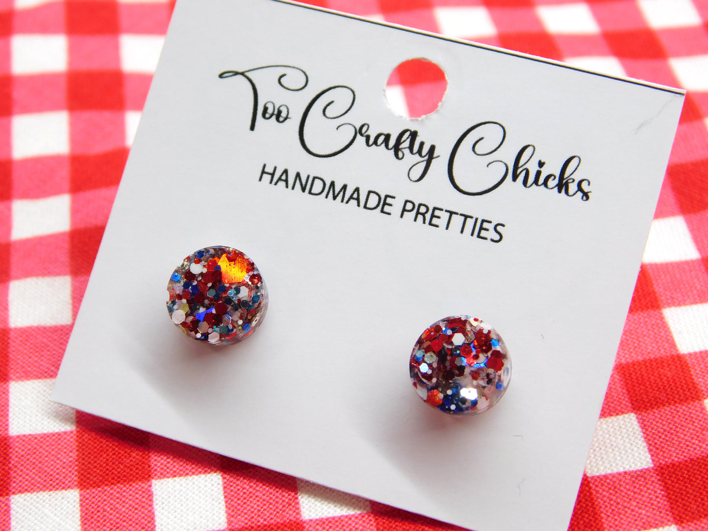 3/8 in. USA Confetti Round Studs