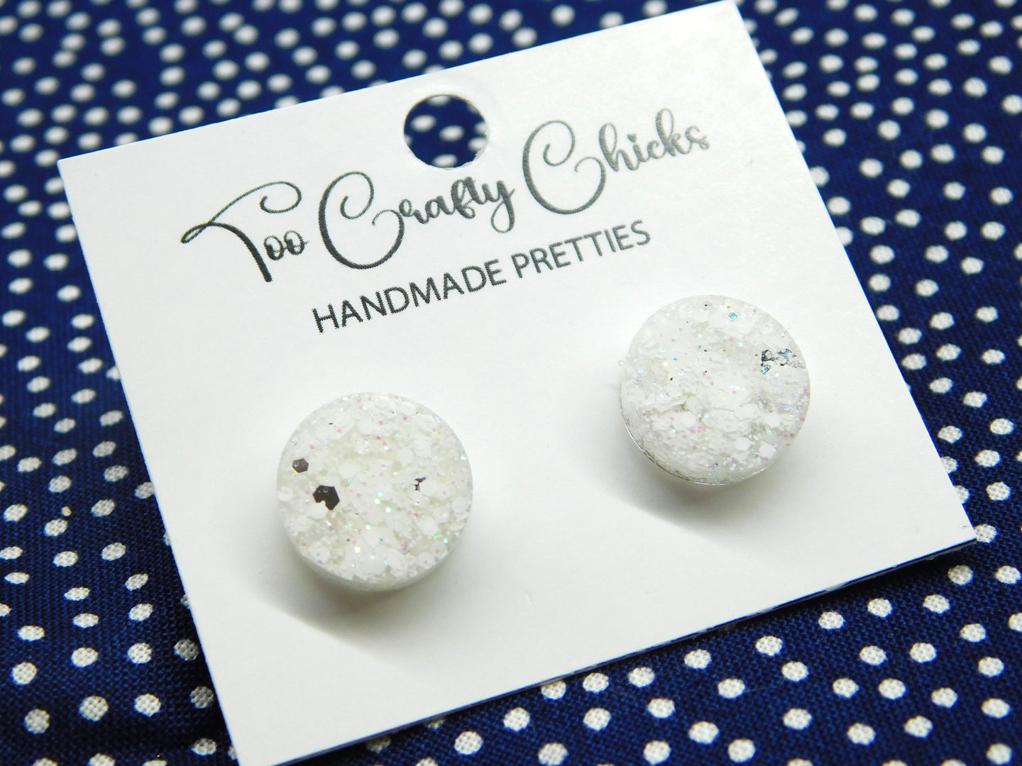 1/2 in. White Round Studs