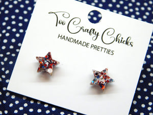 3/8 in. USA Confetti Star Studs