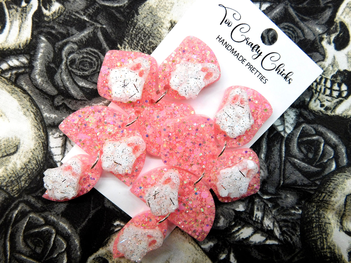 PRE ORDER - Baby Pink Ghost 4 Tier Dangles