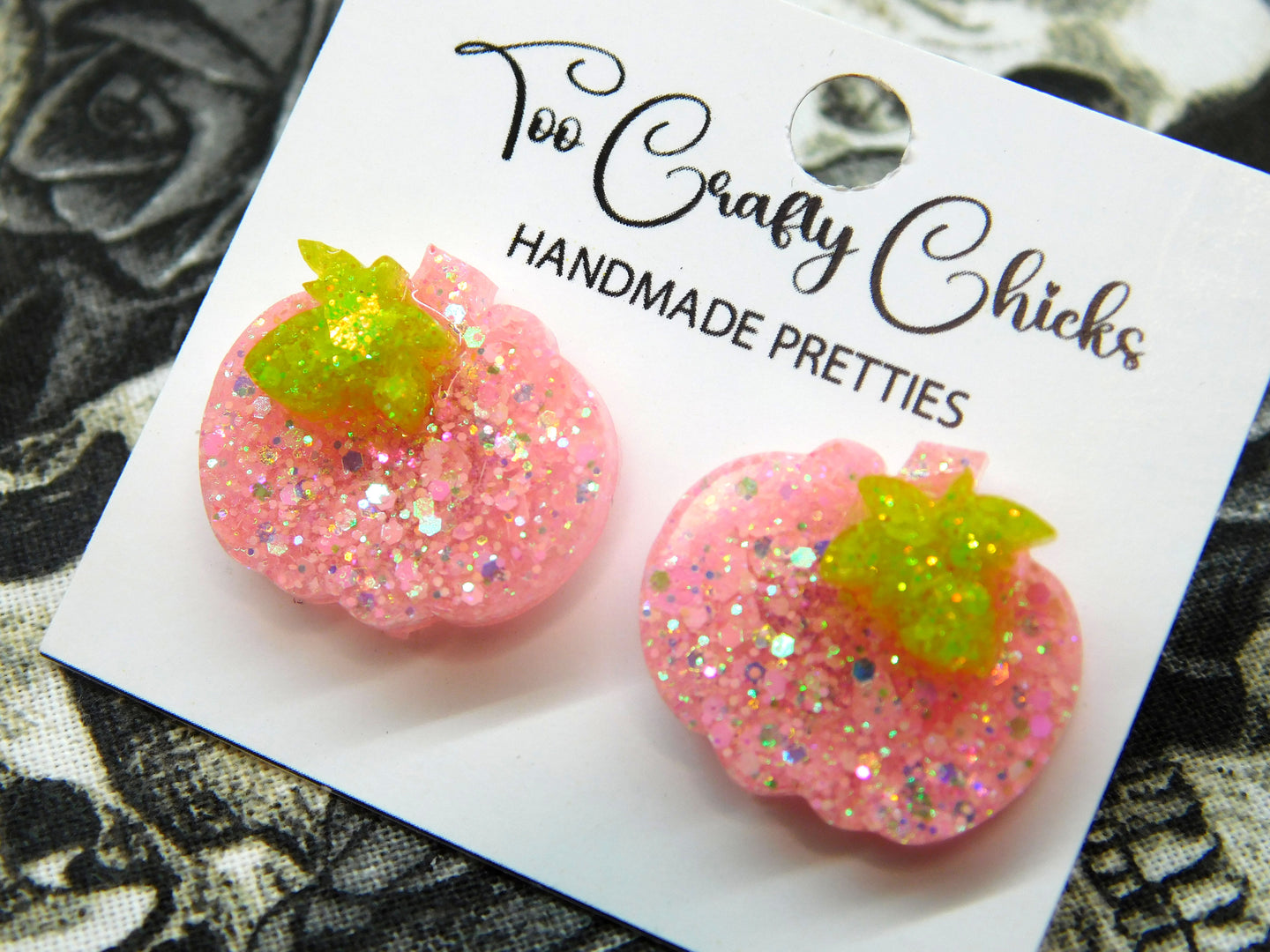 3/4 in. Baby Pink Pumpkin Studs