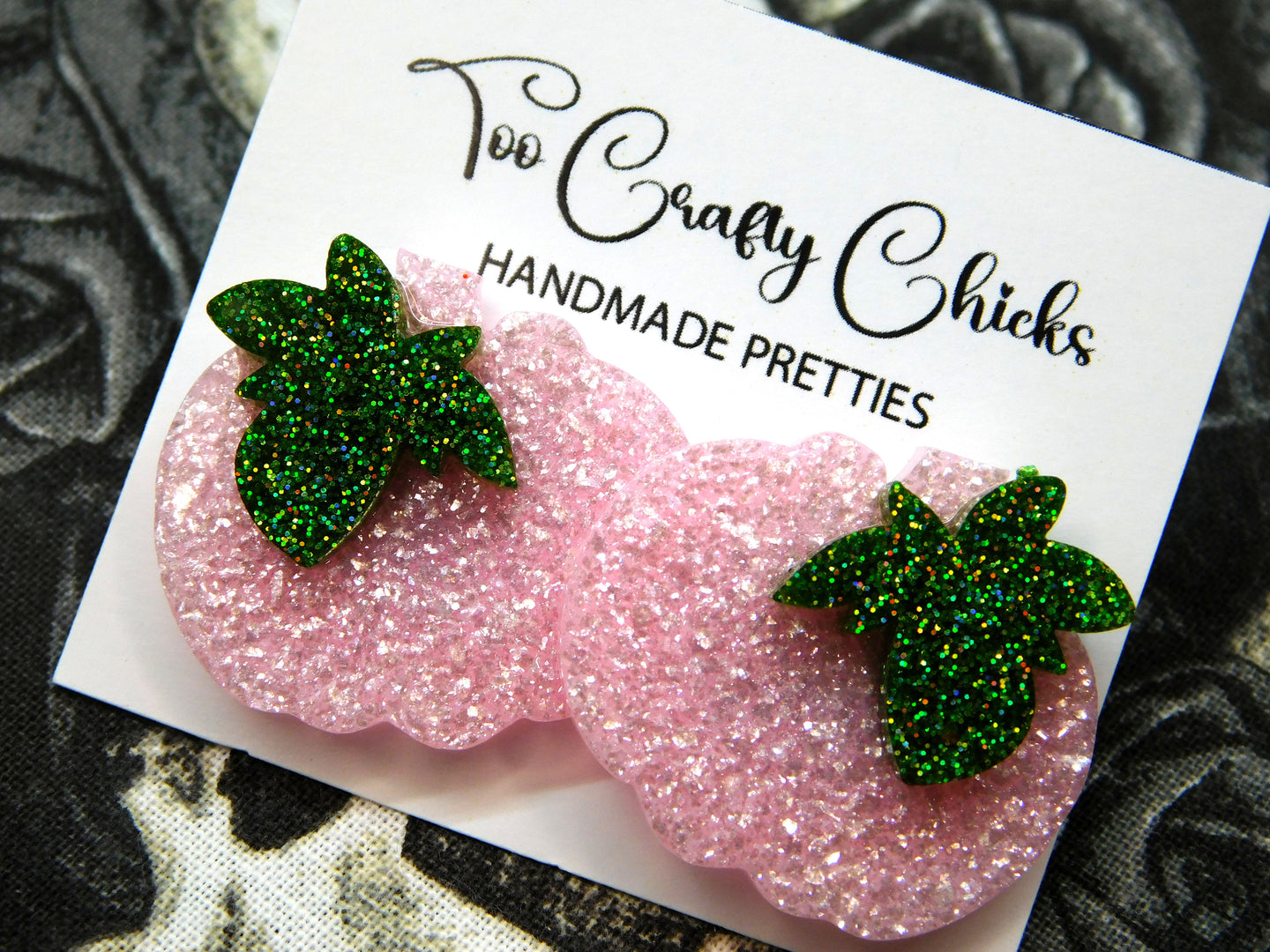 1 in. Baby Pink Pumpkin Studs