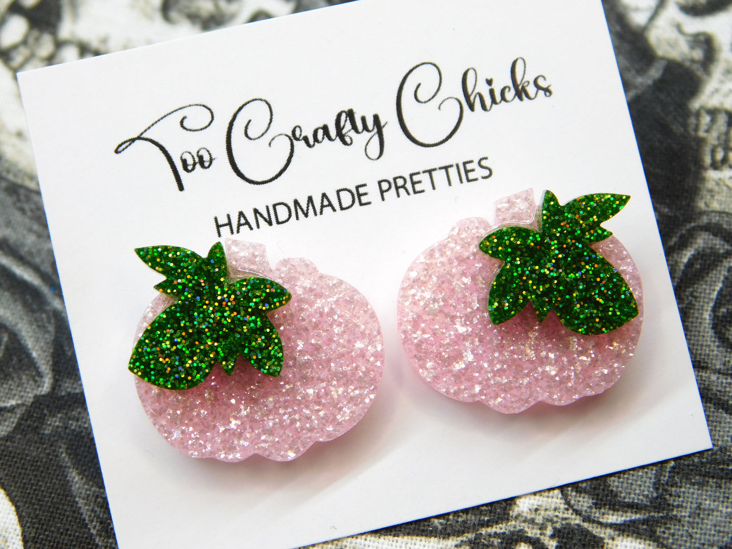 3/4 in. Baby Pink Pumpkin Studs