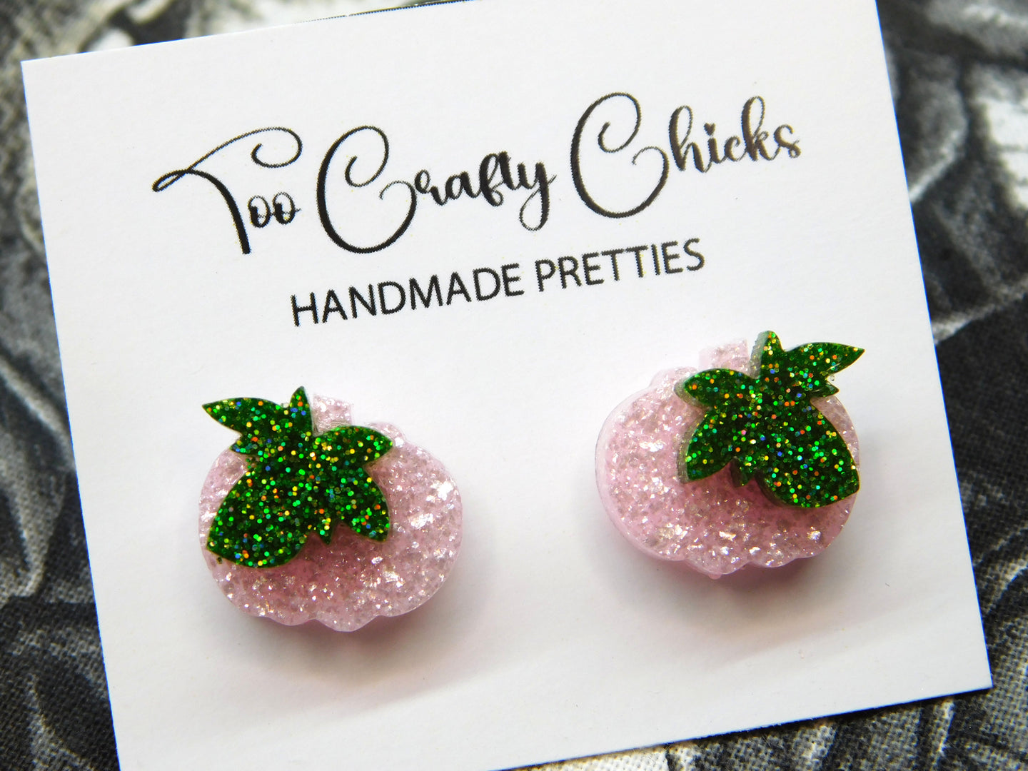 1/2 in. Baby Pink Pumpkin Studs