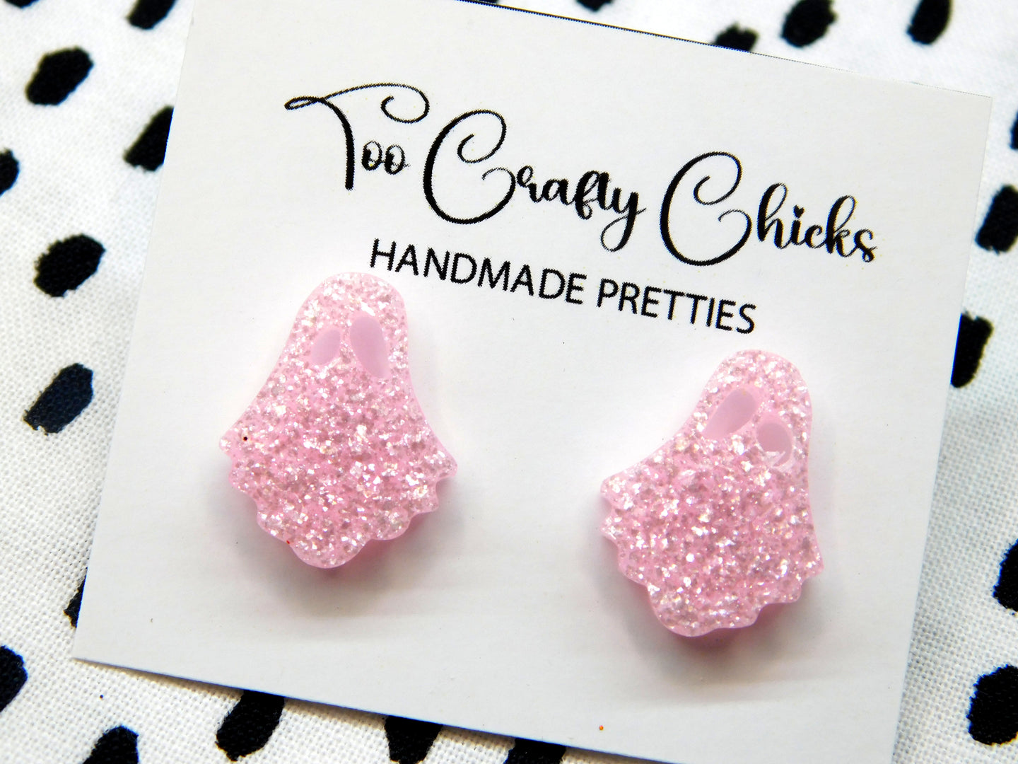 3/4 in. Baby Pink Ghost Studs