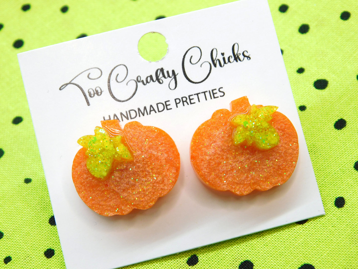 3/4 in. Orange Pumpkin Studs