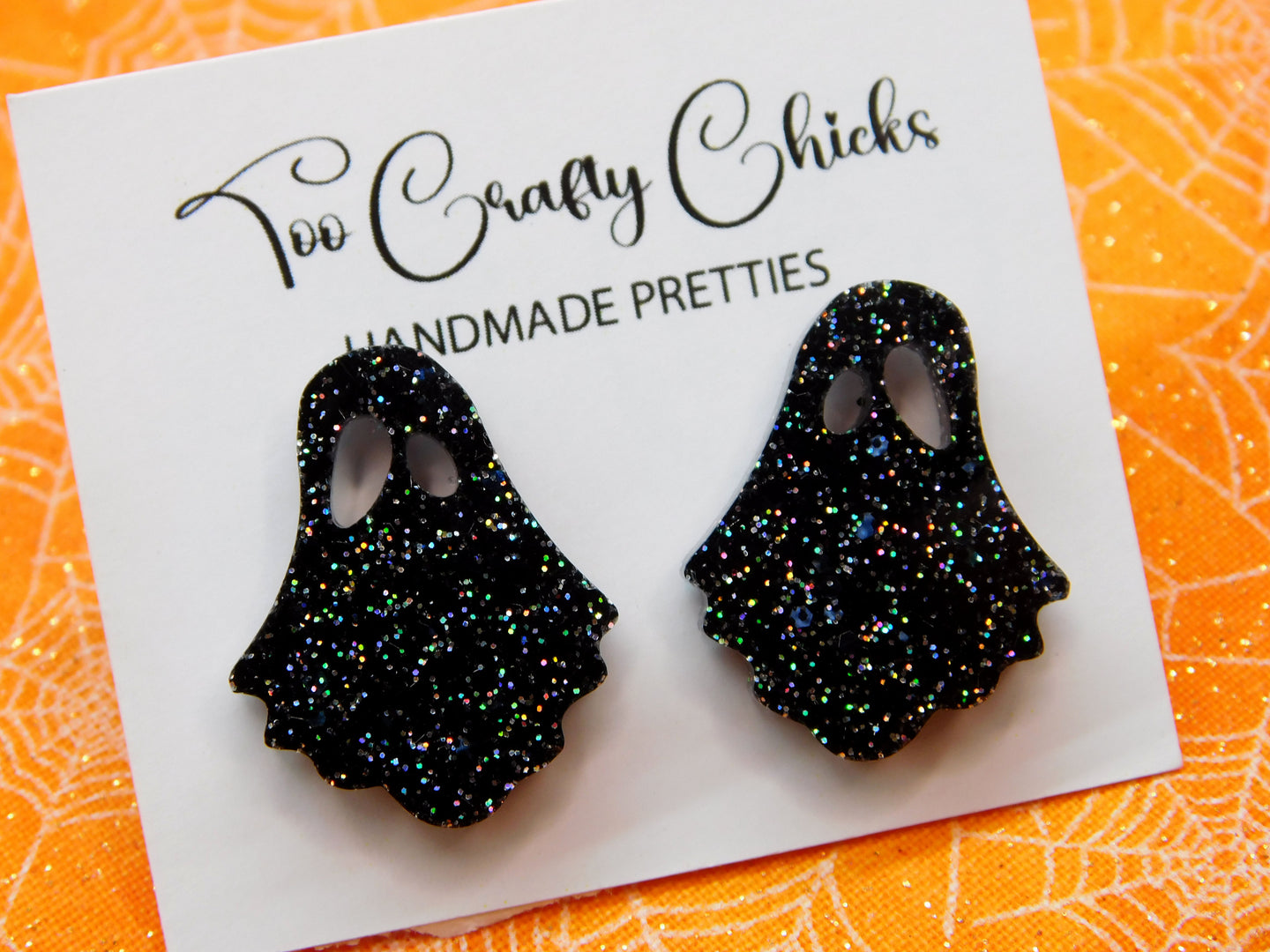 PRE ORDER - 1 in. Black Ghost Studs