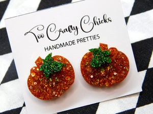PRE ORDER -3/4 in. Orange Pumpkin Studs