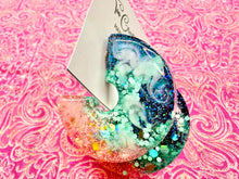 Load image into Gallery viewer, Pink BEACH Round Hoop Studs
