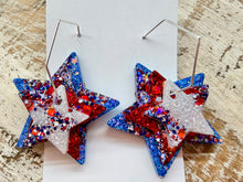Load image into Gallery viewer, 4th of July Stacked Star Hoops (Copy)
