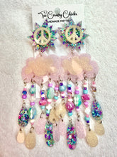 Load image into Gallery viewer, Pastel Peace Rain Cloud Dangles
