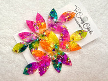 Load image into Gallery viewer, Tie Dye 5 Tier Lotus Dangles
