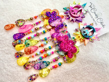 Load image into Gallery viewer, Tie Dye Peace Rain Cloud Dangles
