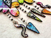 Load image into Gallery viewer, Rainbow Cartoon Flower Heart Dangles
