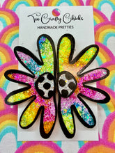 Load image into Gallery viewer, Cartoon Rainbow Large Half Flower Studs
