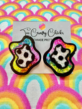 Load image into Gallery viewer, Cartoon Rainbow Large Stacked Lagoon Studs
