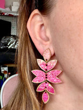 Load image into Gallery viewer, Pink &amp; Gold Ombre 5 Tier Orchid Dangles
