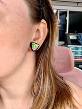 Load image into Gallery viewer, Cartoon Rainbow Triangle Studs
