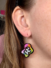 Load image into Gallery viewer, Cartoon Rainbow Stacked Lagoon Hoops
