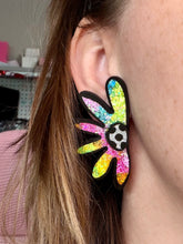Load image into Gallery viewer, Cartoon Rainbow Large Half Flower Studs
