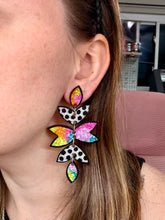 Load image into Gallery viewer, Cartoon Rainbow 5 Tier Orchid Dangles
