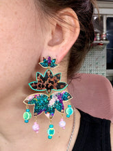 Load image into Gallery viewer, Fantasy Leopard 3 Tier Orchid Dangles
